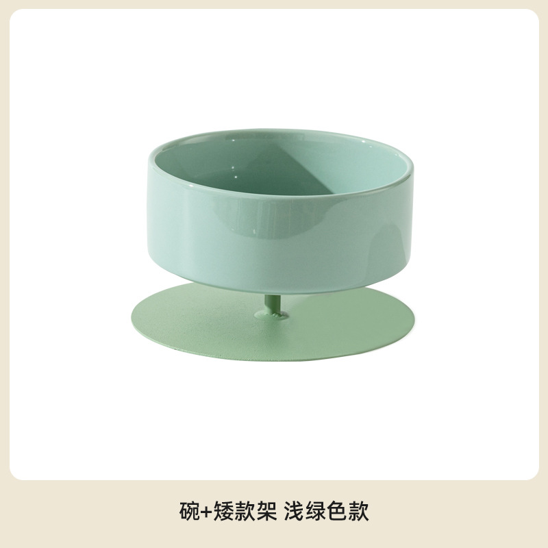 Tazón de cerámica para gatos con patas altas para proteger el cuello con alta capacidad para evitar derrumbar alimentos para bebidas, tazón para perros y gatos, artículos para mascotas