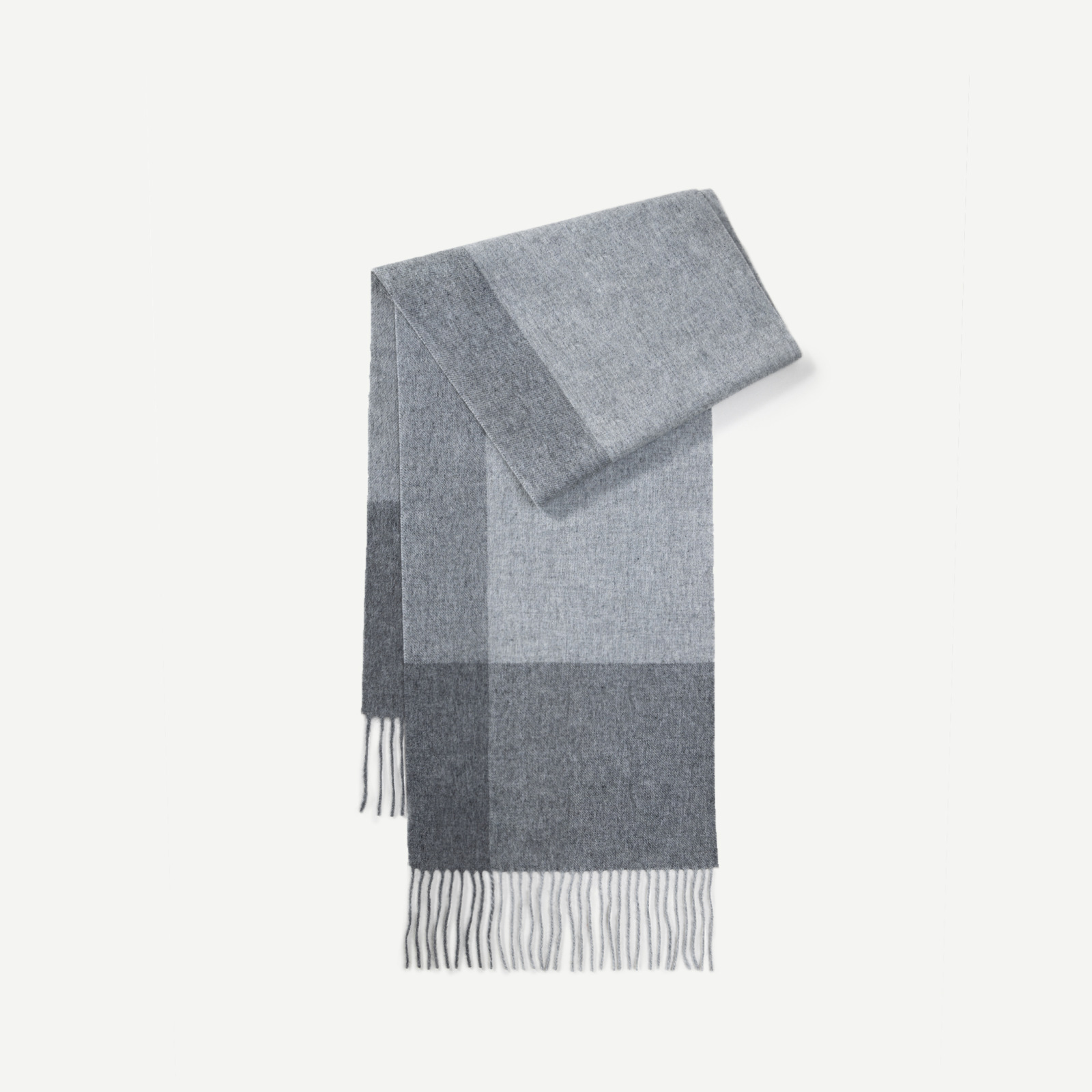 Nuevo estilo europeo y americano 100% bufanda de lana para mujer otoño e invierno chal a cuadros de alta calidad bufanda de borla simple salvaje al por mayor