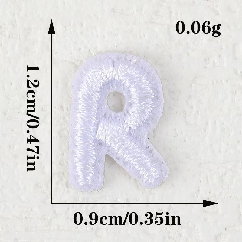 跨境电脑刺绣布贴黑白小数字字母服装辅料补丁贴DIY装饰贴刺绣贴|undefined