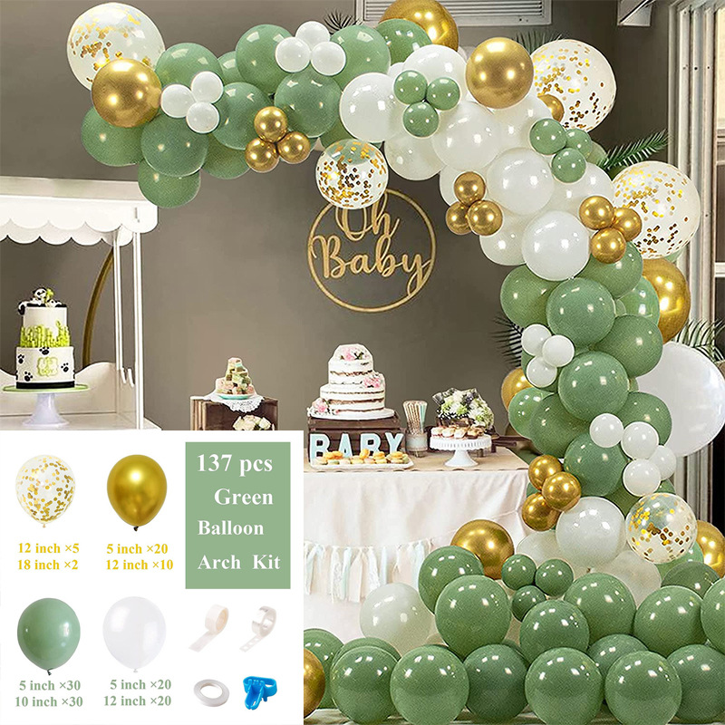 Transfronterizo Amazon látex Cadena de globos Boda Decoración del lugar de la boda Juego de globos de cumpleaños al por mayor