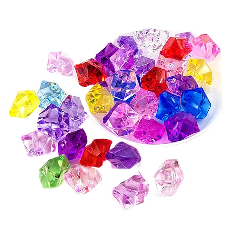 Cubo de hielo falso acrílico simulación cubo de hielo color hielo partícula cristal piedra tamaño roto plástico piedra DIY accesorios de tiro