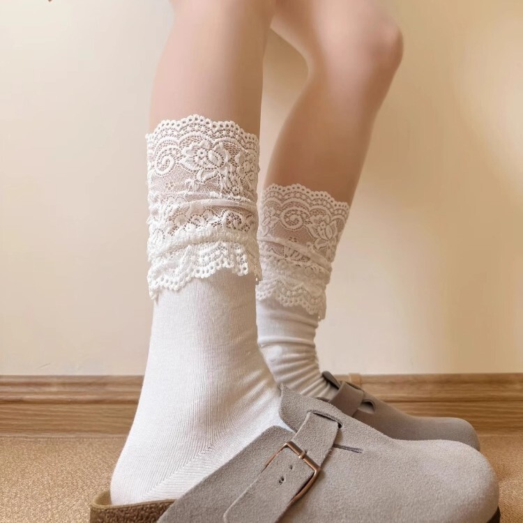 Summer Thin Socks for Women, Layered Socks, College Style, Breathable Lace Calf Socks, Sweet Lace Socks for Spring and Summer Summer Thin Socks for Women, Layered Socks, College Style, Breathable Lace Calf Socks, Sweet Lace Socks for Spring and Summer
