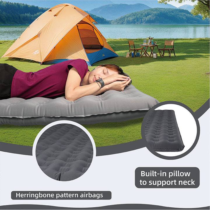 Double Inflatable Bed, Outdoor Inflatable Mattress, Camping Tent Mattress, Floor Mat, Low Bed, Inflatable Mattress Is Convenient