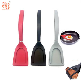 Pancake Toast Fried Eggs Nylon Food Clip Two-in-One Steak Nylon Shovel Egg Clipped Fish Flip Nylon Cookware