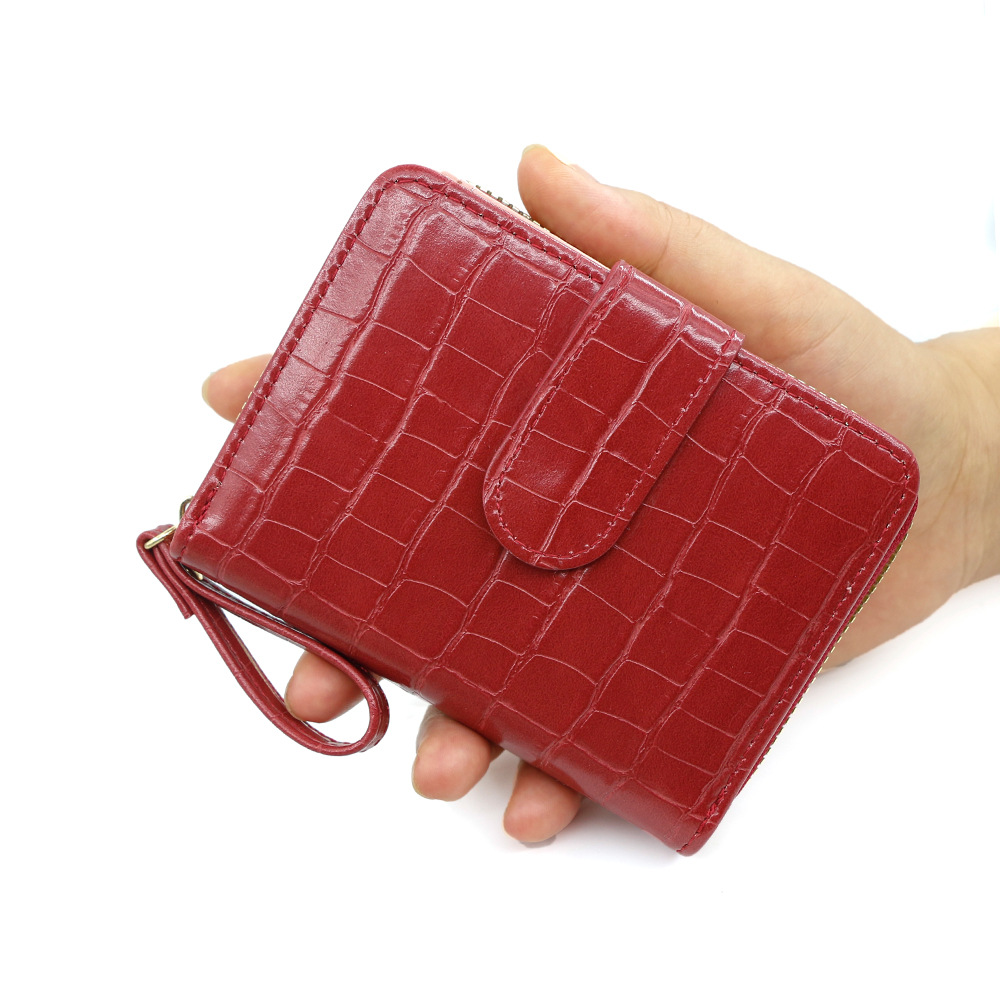 Nueva billetera de moda simple billetera de piedra multi-tarjeta bolso de mano bolso de cambio fábrica al por mayor