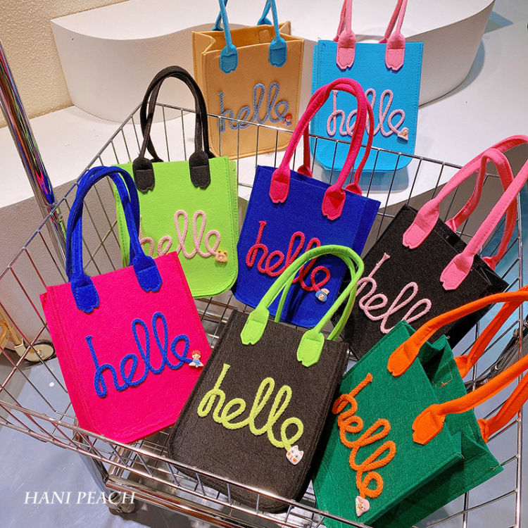 满月周岁伴手礼袋子手提百天礼盒ins风结婚伴娘礼袋婚礼喜糖袋