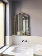 04WV批发欧式法式复古浴室镜轻奢卫生间壁挂镜子玄关壁炉拱形雕花