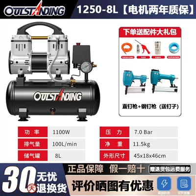 Pump Spray Paint Air Compressor – Hava kompressorları - new-motor-replacement-within-two-years-focusing-on-air-compressors-for-17-years-1250-8l-7m-tubes-straight-nail-gun-steel-nail-gun