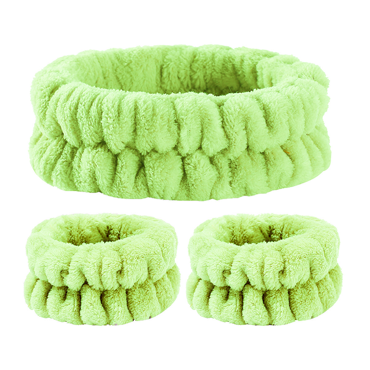 Arco banda de pelo al por mayor de las niñas de color sólido todo partido de maquillaje absorbente de sudor-limpieza lavado de cara correa de muñeca de franela banda de pelo