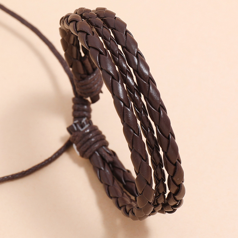Fashion woven leather bracelet wholesale