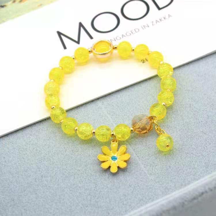 17g Weight Bracelets Classification 1 Piece Quantity Daily Occasion Crystal Material Chrysanthemum Pattern Women'S Gender Beaded Design Fashion Style 1 Piece Fashion Chrysanthemum Crystal Beaded Women's Bracelets 6
