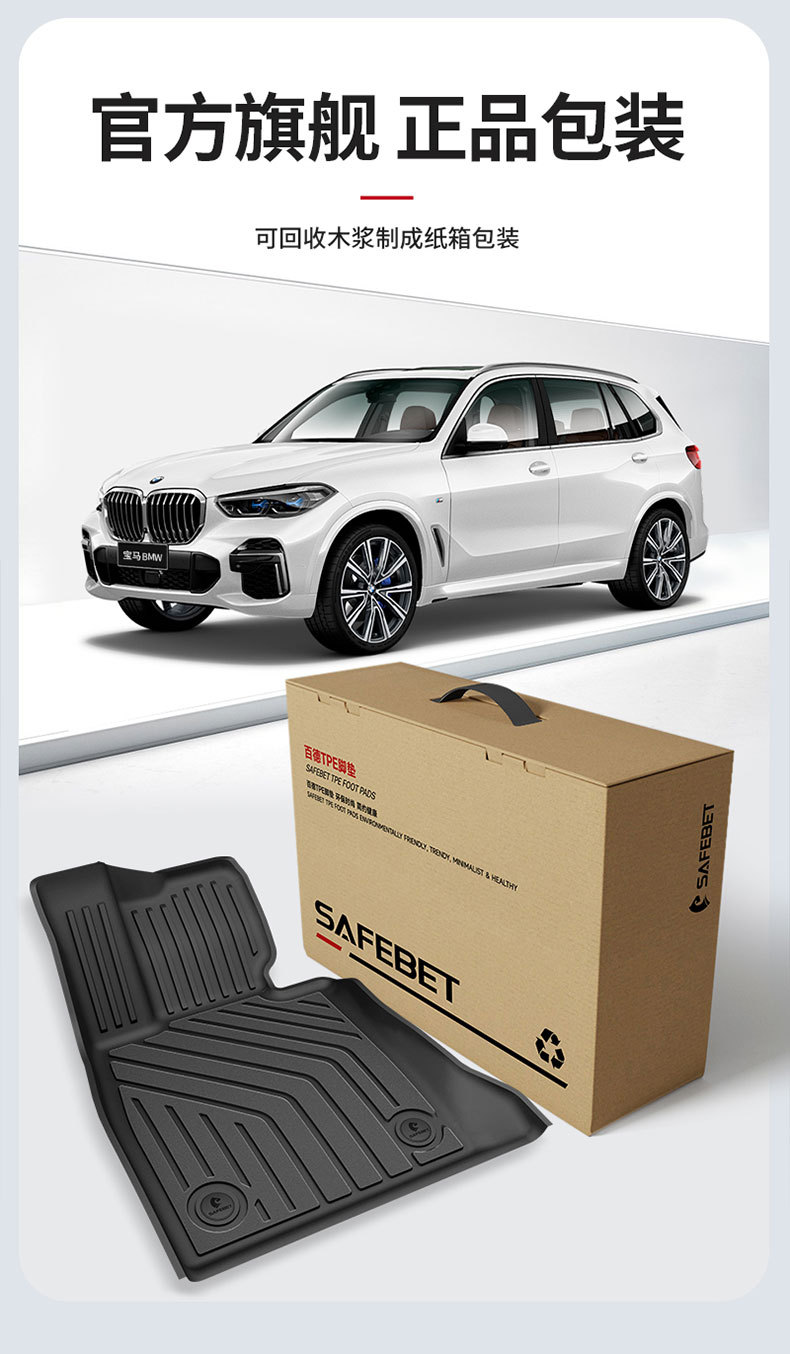 BMW X1 IX1 X3L IX3 Series X4 Series X5L X7 M2 Series M3 M4 I3 I5 2 Series 5 Series 7 Series TPE Floor Mats