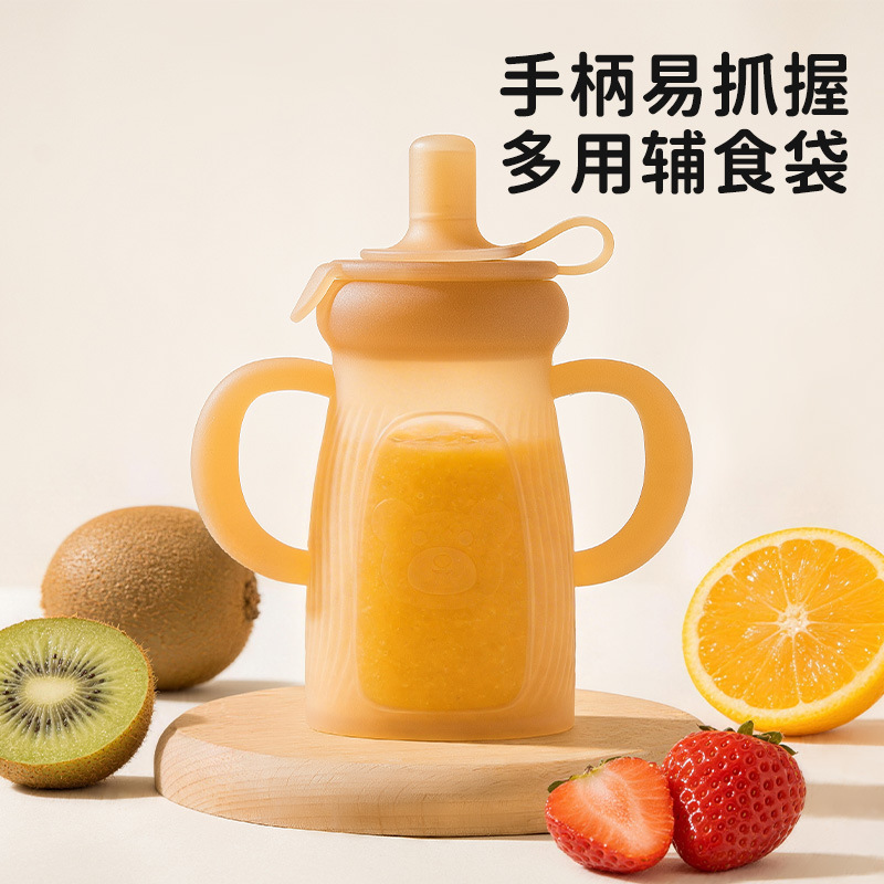 New baby fruit puree bags, food-grade silicone baby food bags, infant suction bags, portable storage bags, in stock from the manufacturer New baby fruit puree bags, food-grade silicone baby food bags, infant suction bags, portable storage bags, in stock from the manufacturer