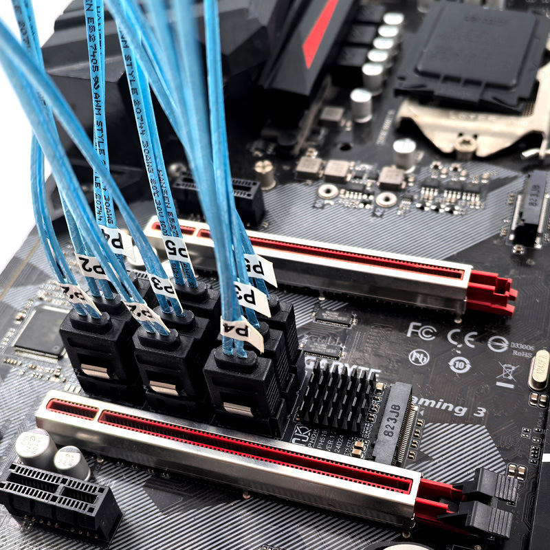 M2 PCIe SATA6Gbps 9口扩展卡Nvme Mkey接口支持网络存储硬盘扩展|undefined