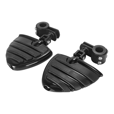 Motorcycle pedals – Glide Modified Aluminum Alloy - 5-pedals-black-small-pedal-rings-black