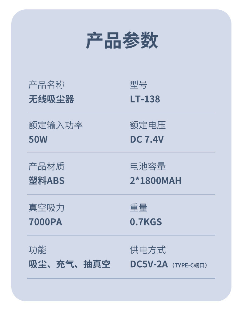 Car wireless charging dual-purpose household small mini car high power powerful suction vacuum cleaner portable