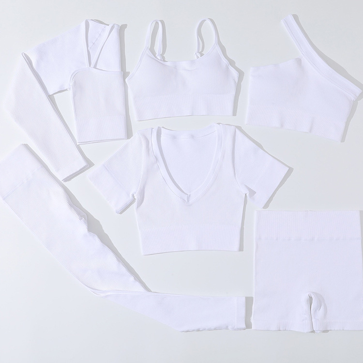 Europeos y estadounidenses de hilo sin pierna trajes deportivos de manga larga chaleco de yoga en una sola pieza pantalones de acondicionamiento de la mujer