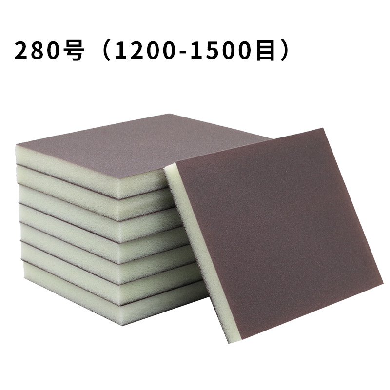 Fabricantes al por mayor bloque de arena de esponja británico grueso hermoso costura azul de doble cara muebles de carpintería pulido y pulido bloque abrasivo de esponja