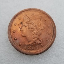 �¹Ź���Ʒ����1851��ͭ����1��Ԫ��Բ�����Ԫ�ղ�