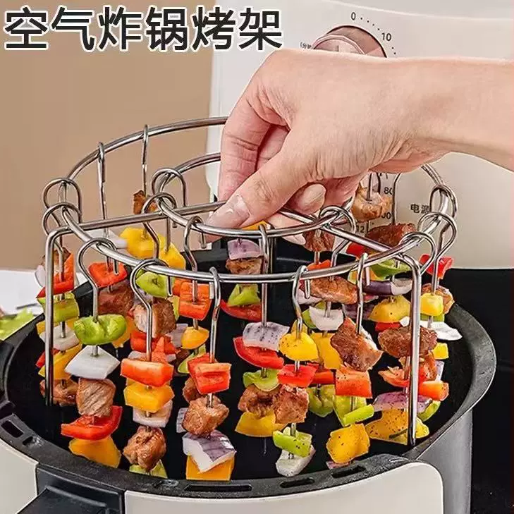 Гриль из нержавеющей стали 24 верстных вертикальных грилей Подвесная печь шампуры Подставка для фритюрницы Специальное круглое барбекю