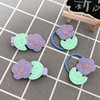 Hairgrip flower-shaped, cute fresh set, children's elastic hair accessory, flowered