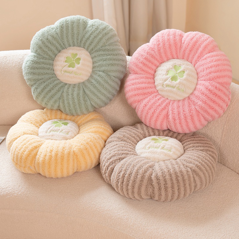 Cojín de futón de hierba de cuatro hojas pequeño fresco dulce tiendas caseras de piso casuales ventanas flotantes almohadilla tatami cálida regalo