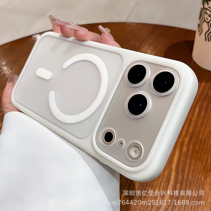 Lentes desmontables creativas para iPhone17promax succión de arena suave para teléfonos móviles de goma de manzana 14 anti-caída