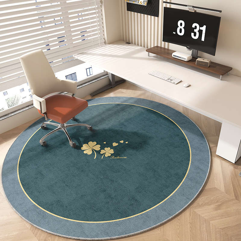 Alfombra redonda dormitorio silla de computadora estera sala de estar sofá perezoso giratorio estera de asiento