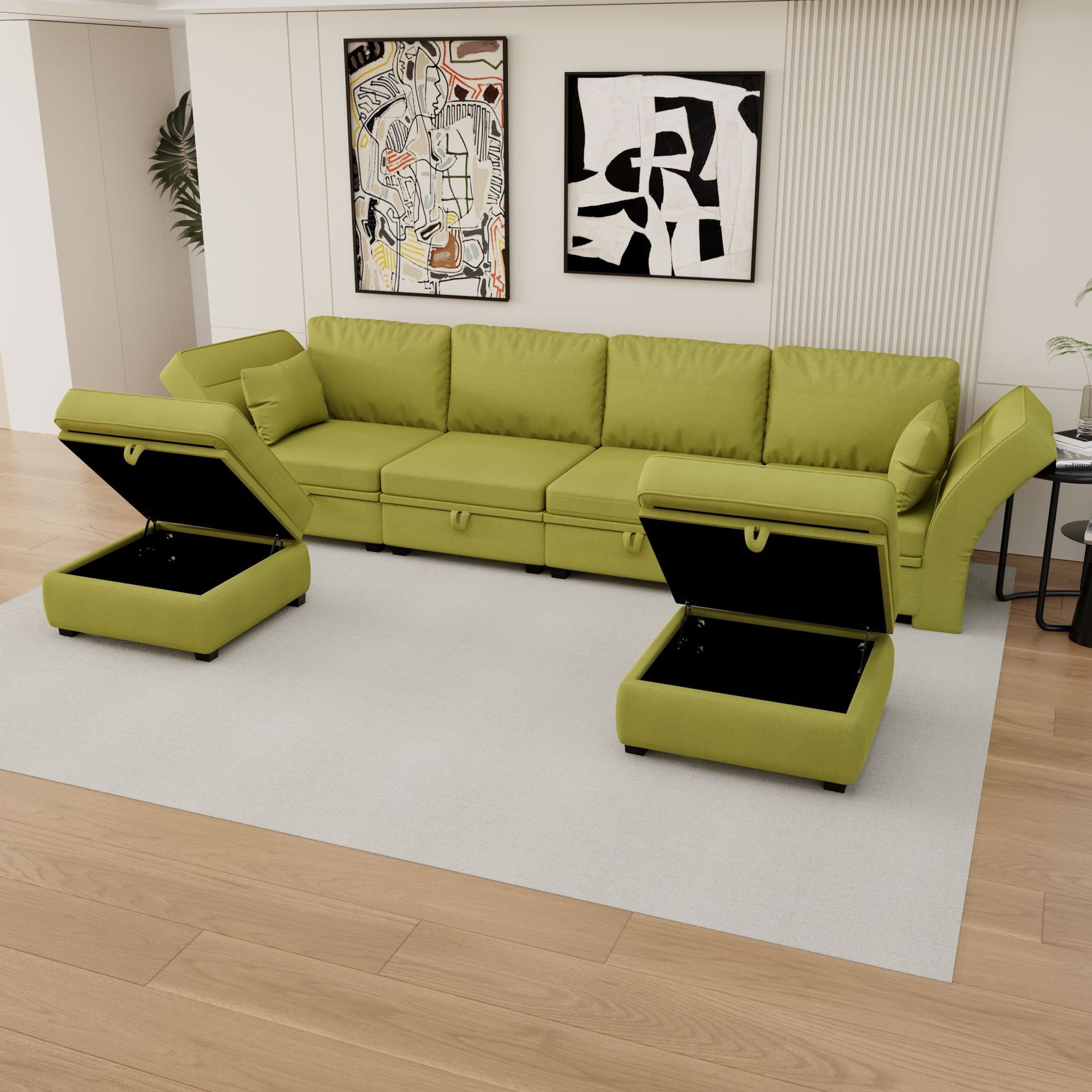 Sofá minimalista nórdico, sofá de balcón de sala de estar de lujo ligero, sofá de tela doble de apartamento pequeño, sofá de módulo de esquina