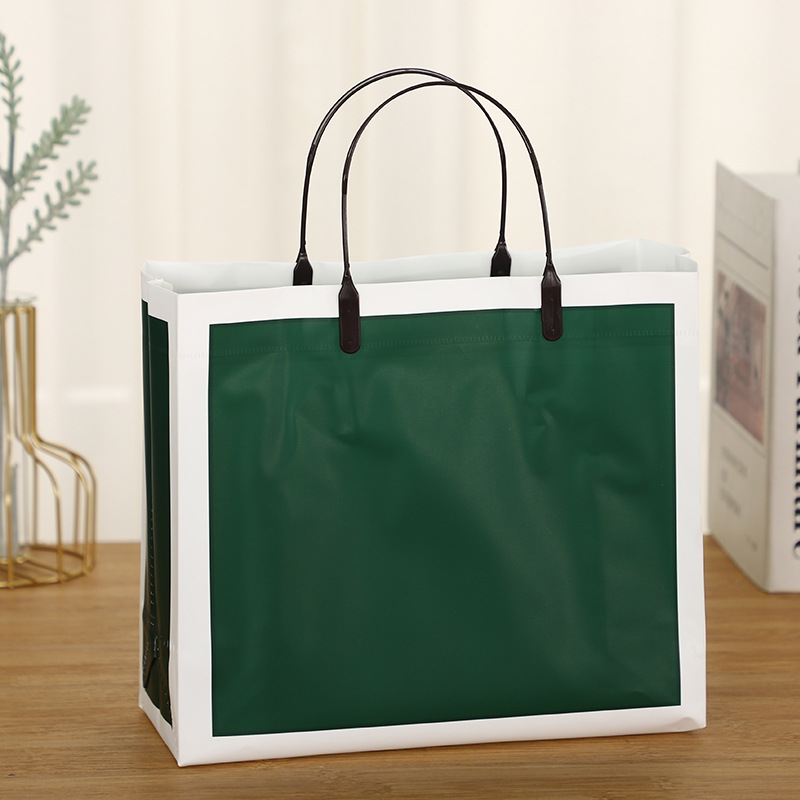 Bolsa de regalo de PVC, bolsa sencilla, bolsa de regalo moderna, bolsa de plástico para ropa, bolsa de mano gruesa para tienda de ropa, ropa image 12