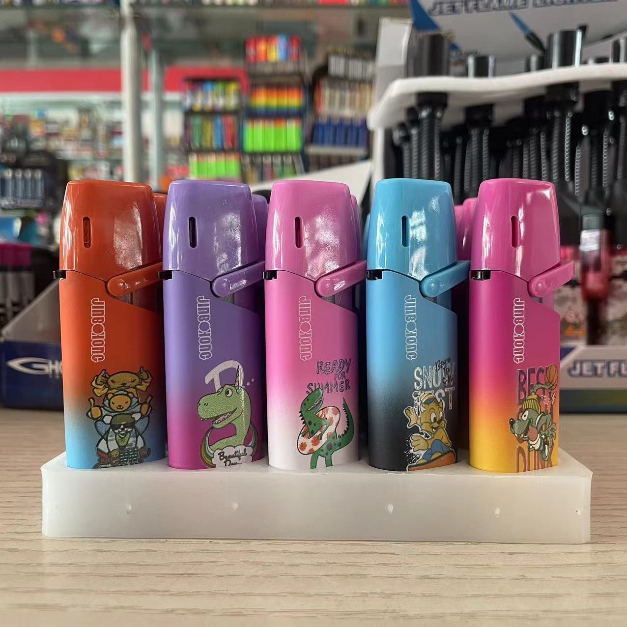 Sanrio, мультяшная зажигалка, ветрозащитный надувной динозавр, популярно в интернете, градиент