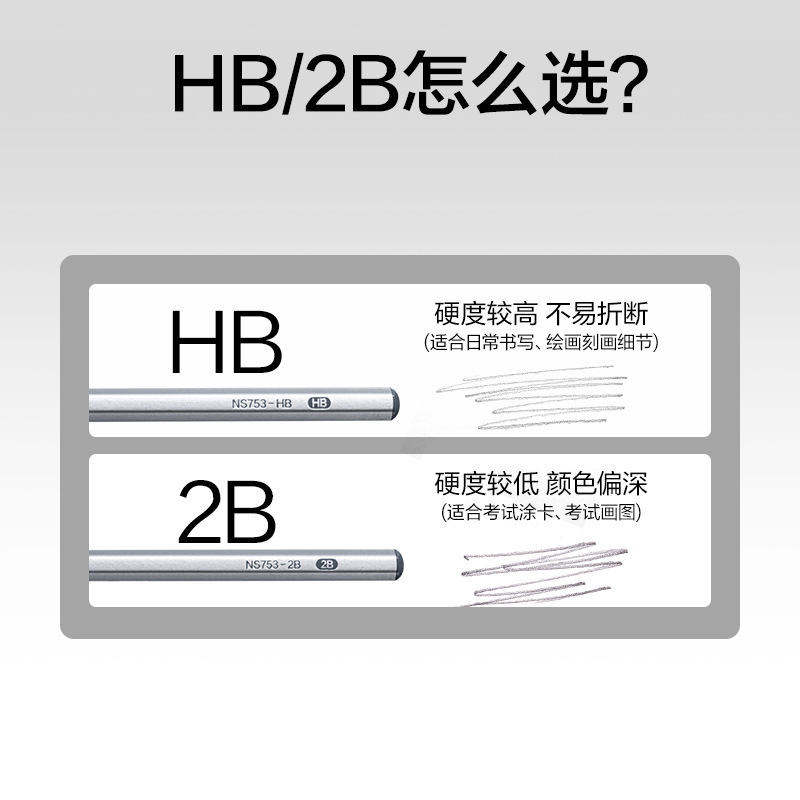 有力ニューレースNS753鉛筆HB/2B銀色六角棒ニューレース鉛筆 (銀)(10本/箱)|undefined