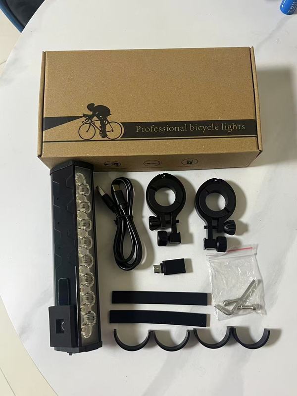 越境新品十七個LED強光照明自転車灯15000ルーメン大出力屋外騎行灯|undefined