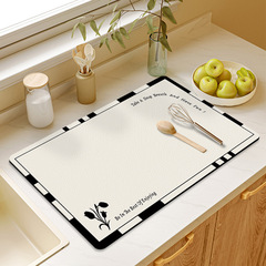Kitchen countertop draining mat diatomaceous earth coffee machine bar coasters bowls chopsticks sink anti-slip absorbent dry mat