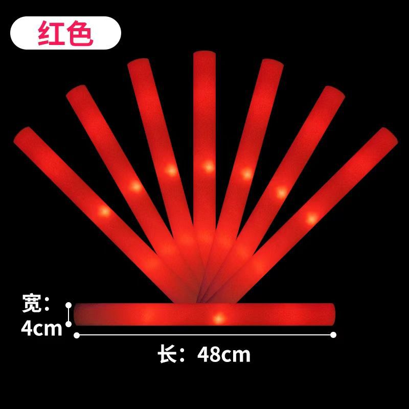 Coloridas esponjas transfronterizas varillas fluorescentes concierto varillas fluorescentes de apoyo festival de música impresión de logotipo varillas fluorescentes