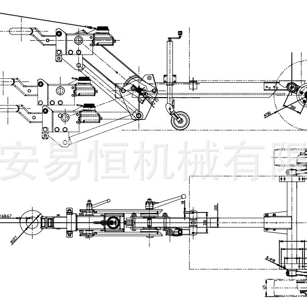 供应山东泰安单轴液压惯性制动拖车电站泵站水泵底盘