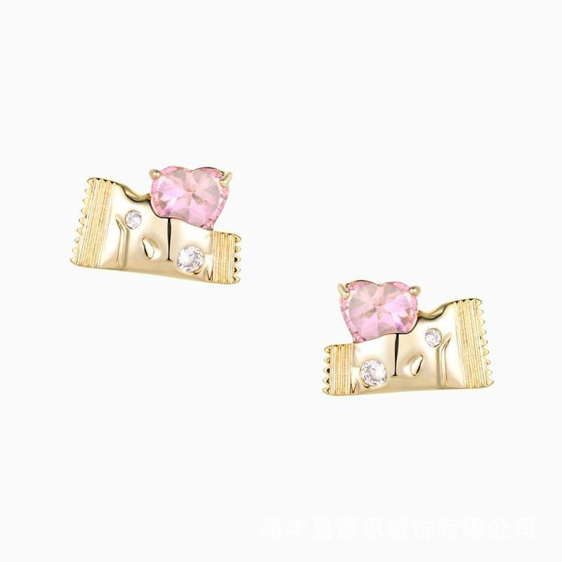 7g Weight 925 Sterling Silver Ear Needle Material Zircon Inlay Material Ear Studs Classification 1 Pair Quantity Holiday, Daily Occasion Copper Material Heart Shape Pattern Women's Gender Inlay Design Simple Style Style 1 Pair Simple Style Heart Shape Inlay Copper Zircon Ear Studs