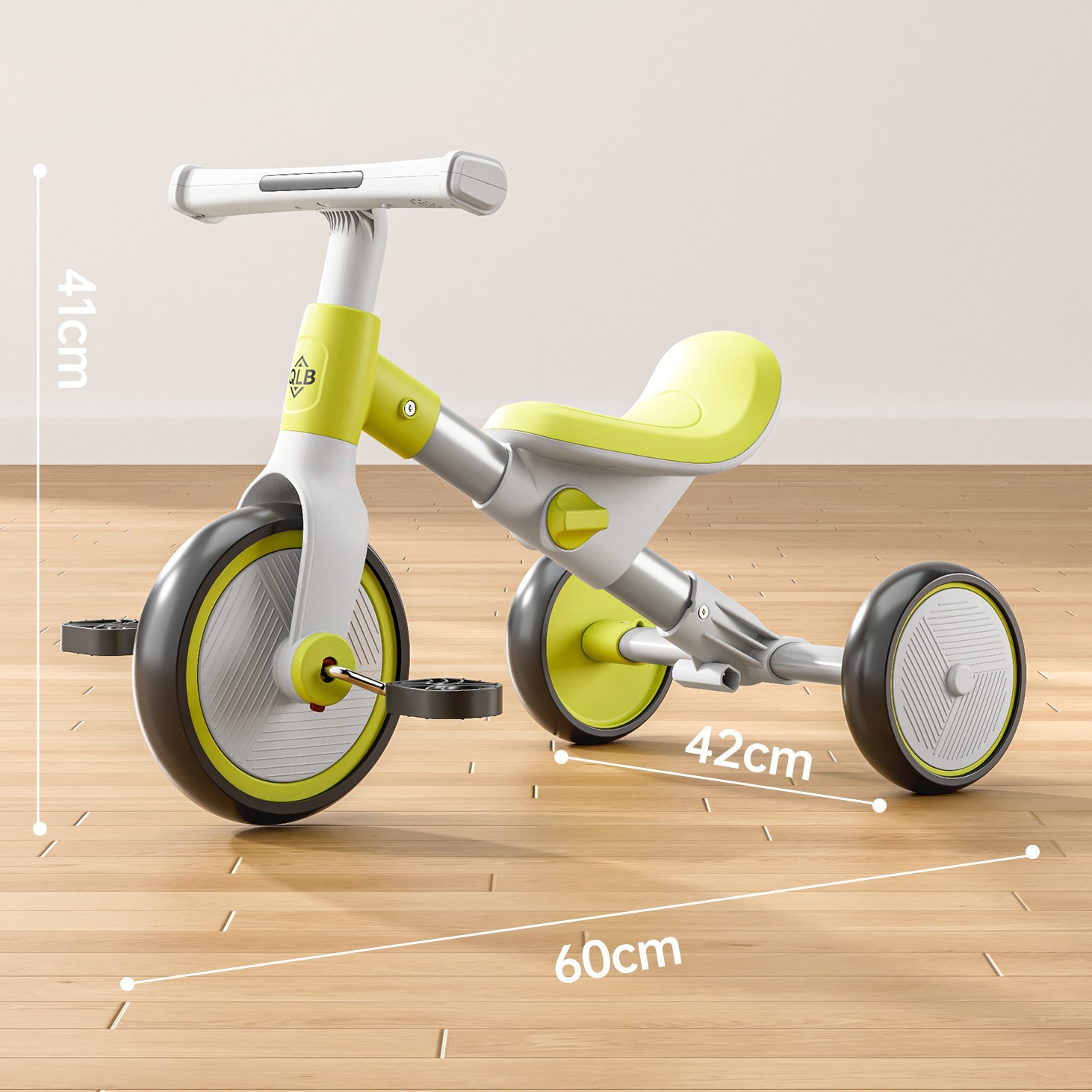 Triciclo Infantil a Pedales para Niños de 1-3 Años de Metal Pedalear para Interior y Exterior
