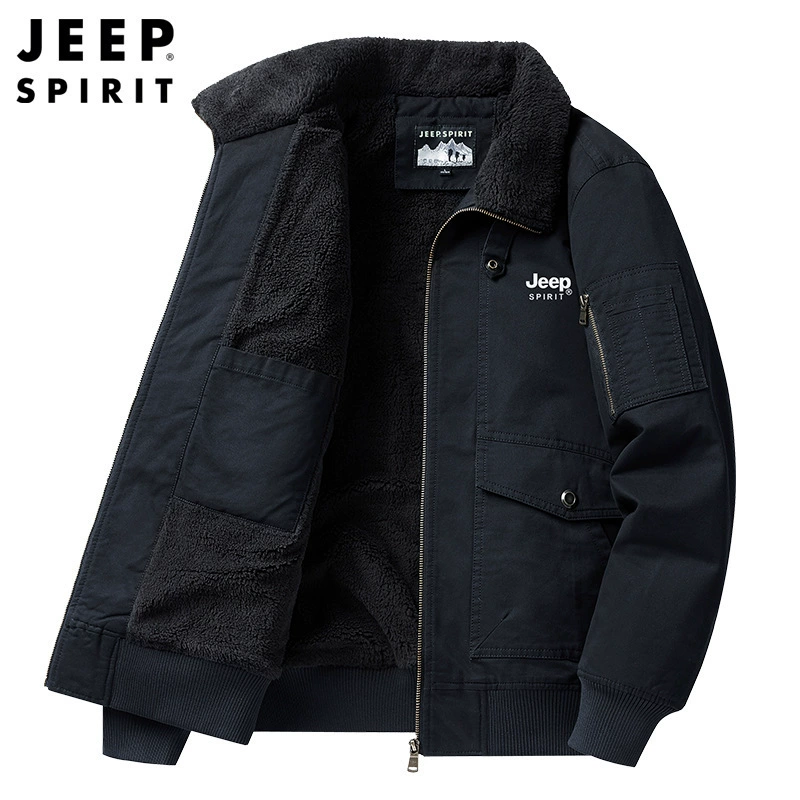 JEEP/ Зимняя хлопковая теплая мужская пуховка, плюс размер