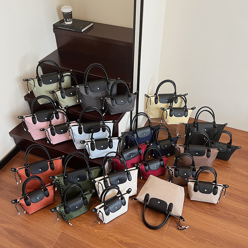 Longxiang Bag Energy Twill Short Handle Dumpling Bag Satchel Shoulder Crossbody Bag Travel Bag Large Capacity Mommy Bag