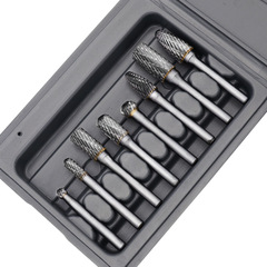 Hardened alloy rotating file grinding head, dual groove rotating file tungsten carbide grinding head 8-piece set, tungsten carbide milling cutter set