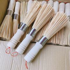 25cm Natural Bamboo Brush Pot Brush Bamboo Pot Brush Kitchen Brush Pot Brush Bowl Household Cleaning Brush Bamboo Cooking Broom