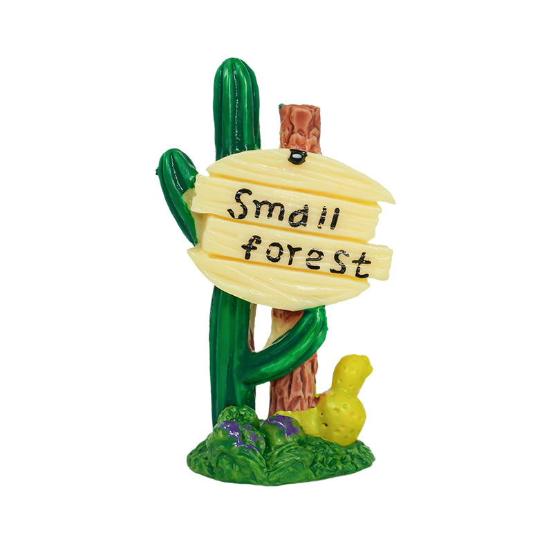 Musgo micro paisaje proceso de pvc suculentas decoraciones paisajísticas cactus letreros de la calle pequeños adornos materiales de bricolaje