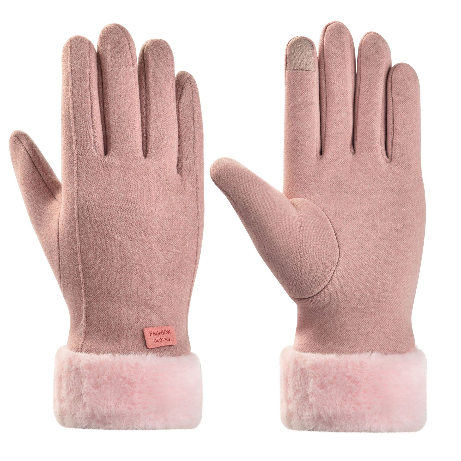 여성용 핑크색 털 안감