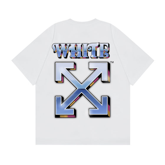 2025 Cross-border Fashion Brand New Summer OF Printed Loose Men's and Women's Couples Short-sleeved T-shirt Series in stock Wholesale