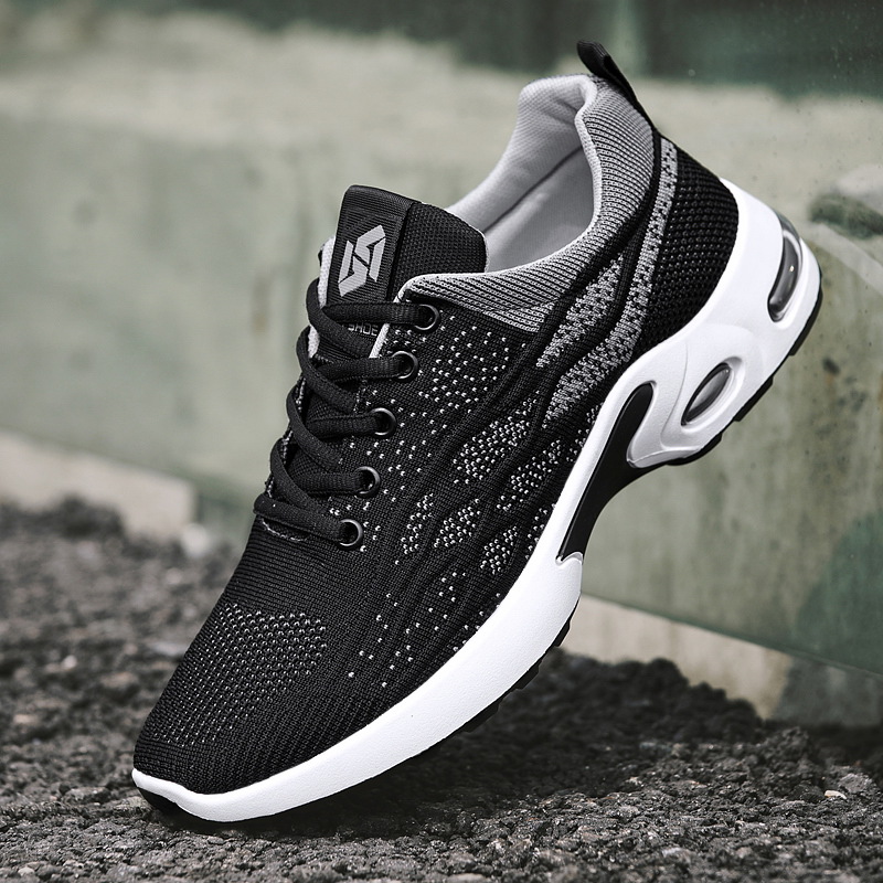 Zapatos para hombres nuevos zapatos de comercio exterior transfronterizos para hombres zapatos para correr con cordones transpirables tendencia coreana zapatos deportivos casuales con colchón de aire para hombres