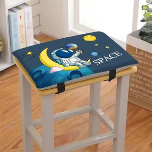 Cartoon Cushion Sponge Student Stool Chair Cushion School Classroom Rectangular Seat Cushion Thickened Chair Ass Cushion Removable and Washable