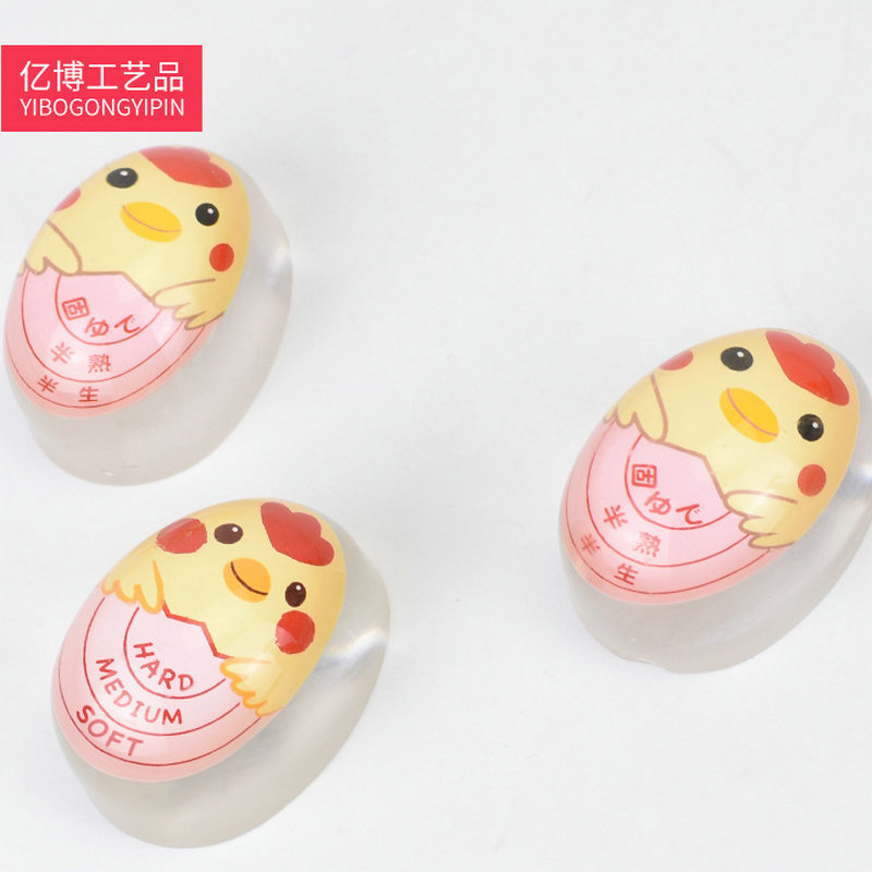 Mini huevo hirviendo temporizador creativo huevo hirviendo indicador resina huevo hirviendo temporizador personalizado temporizador de cocina