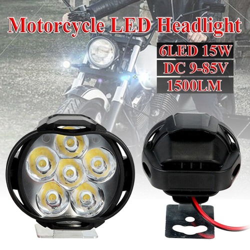 Electric vehicle 6LED spotlight External LED motorcycle spotlight Car auxiliary headlight Fog light Universal