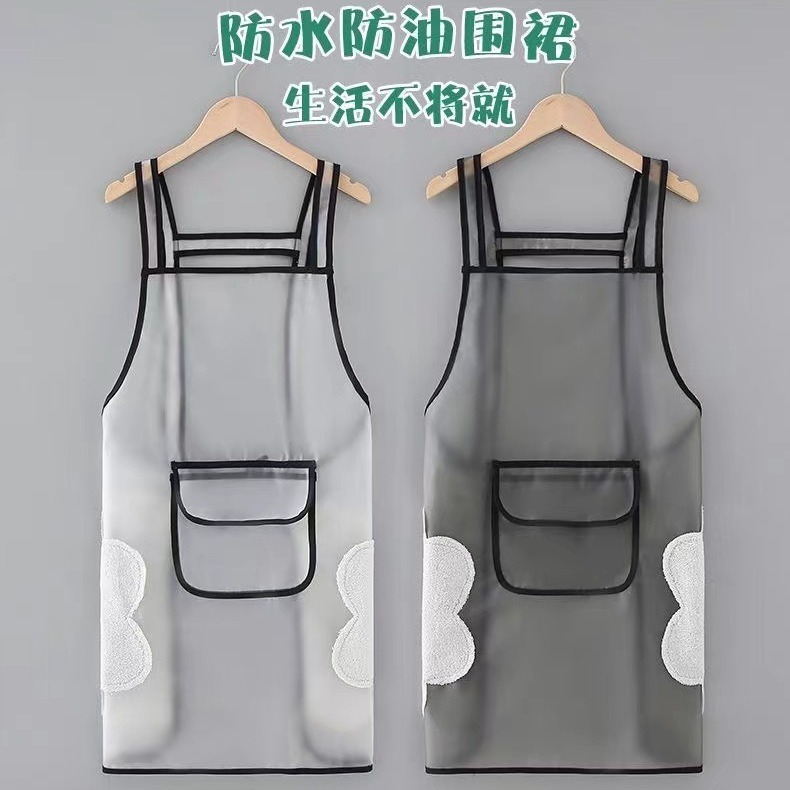 防水防油TPUエプロン透明家庭用カスタマイズ可能ロゴ男女広告エプロンウエスト対外貿易卸売り|undefined